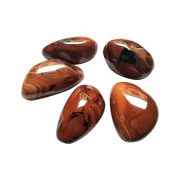 Artibetter Pierre DAgate Irrégulière Galets De Sardonyx Pierre De Souci Suivre La Forme Agate De Soie 10 Pièces