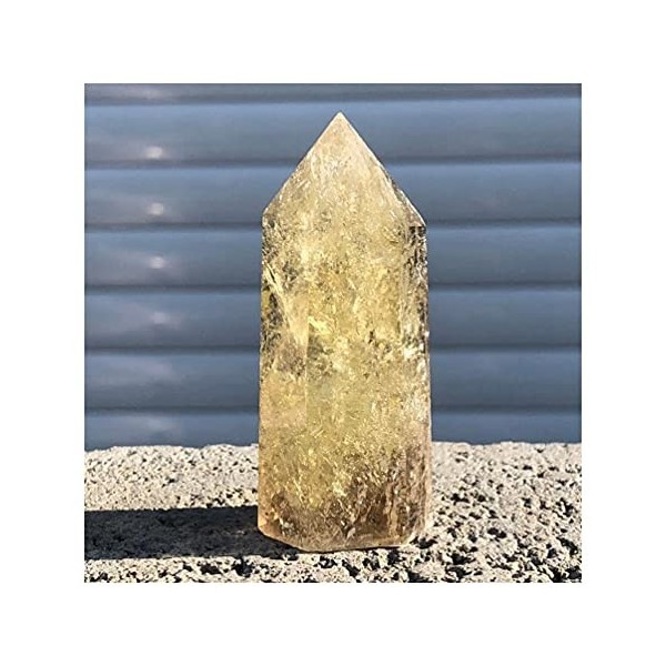 CAZZH 70g Natural Citrine Crystal Cristal Quartz Obélisk Wand Point Guérison Méditation Reiki Chakra