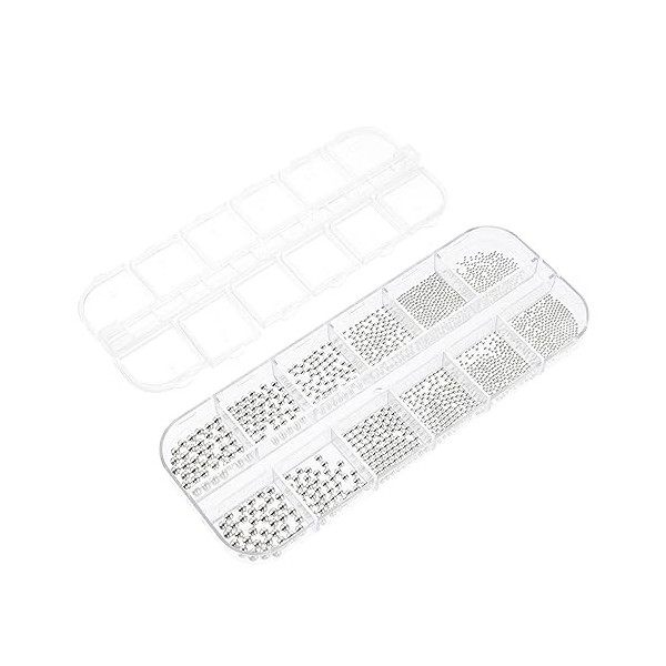 minkissy 1 boîte de perceuse à ongles mini décoration accessoires pour filles clous accessoires clous en acier pour ongles 3d