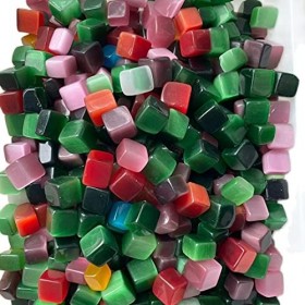 bilan énergétique 500g Couleur mixte Coulu de pierre de pierre Cat de quartz Naturel Cristal Opal Gravel Cube Cube Pierre de 