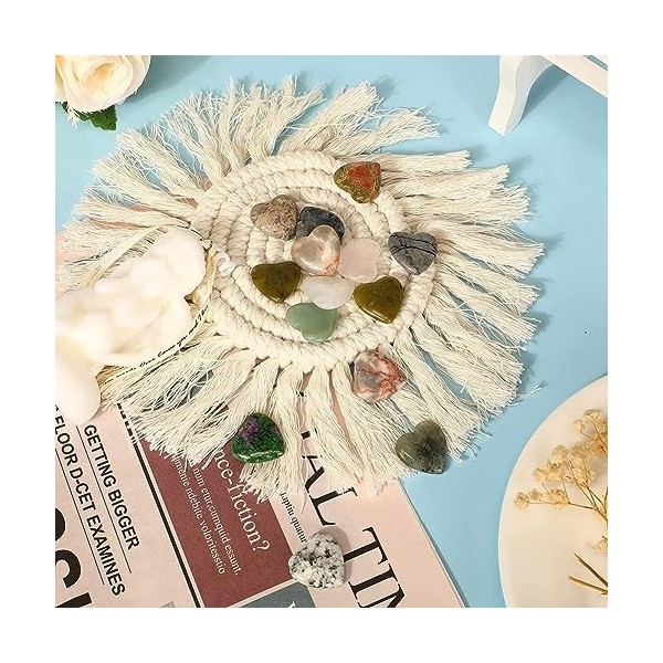 CTTKA 36 PièCes de Pierre de CœUr, Pierre de Souci, Pierre de GuéRison, Cristal en Vrac, 0,8 Pouce, 20 Mm, Assortiment de Min