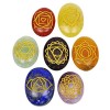 Harmonize 7 Minérale Oval Shape Set Feng Spiritual Reiki Healing Crystal Stone Decor Table