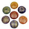 Harmonize 7 Minérale Oval Shape Set Feng Spiritual Reiki Healing Crystal Stone Decor Table