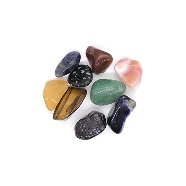 Pierres précieuses polies, Reiki de poche, Chakra, roches minérales, paquet de 100g 18 à 21 pierres Taille : Mélange moyen 