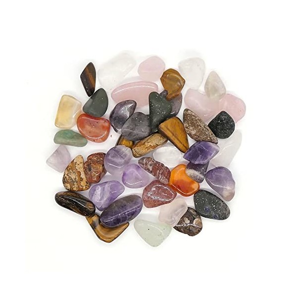 Pierres précieuses polies, Reiki de poche, Chakra, roches minérales, paquet de 100g 18 à 21 pierres Taille : Mélange moyen P...