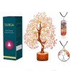 Cristaux de quartz rose et pierres de guérison,Arbre de vie en quartz rose,Cristaux,Accessoires de méditation haut de gamme,C