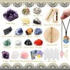 Yunoun chakra Crystal & Healing Stone set, amas daméthyste, sélénite, 7 pierres chakra, tourmaline, Energy Crystal Healing 