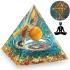 HuiJuKeJi Pyramide dOrgonit Sagittaire Cadeaux de Constellation - 12 signe du zodiaque dOeil de Tigre Pierre de Guérison po