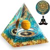 HuiJuKeJi Pyramide dOrgonit Sagittaire Cadeaux de Constellation - 12 signe du zodiaque dOeil de Tigre Pierre de Guérison po