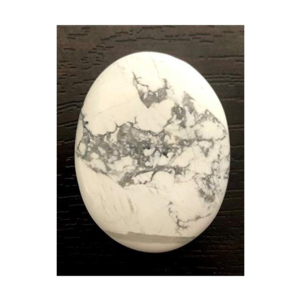 CRYSTALMIRACLE Howlite gemme unique souci pierre cristal guérison Reiki Feng Shui cadeau bien-être paix méditation pouce pier
