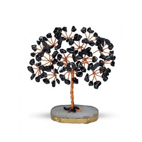 Pierre précieuse de tourmaline noire – Bonsaï dintérieur – Pierres de tourmaline noire – Arbres artificiels – Cristaux de to