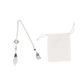 Pendule en pierre conique Reiki Crystal Point pour femmes et hommes, pendules en pierre naturelle à double extrémité pour la 