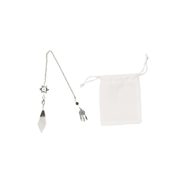 Pendule en pierre conique Reiki Crystal Point pour femmes et hommes, pendules en pierre naturelle à double extrémité pour la 