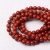 Lot de 60 perles rondes en pierre naturelle de 6 mm - Taille du trou : 1,5 mm - Pierre dénergie et de guérison - Perles en v