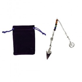 Pendule en pierre conique Reiki Crystal Point pour femmes et hommes, pendules en pierre naturelle à double extrémité pour la 