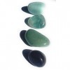 Lot de 4 cristaux de protection contre les champs électromagnétiques – Shungite – Aventurine verte – Fluorite – Amazonite – R