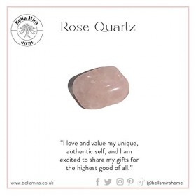 BellaMira Obélisque en quartz rose « Love », tour de cristal pour chakra du cœur, romance et amitié, connu comme le cristal d