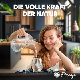 PURAJA Set de pierres précieuses All in One | 1000g | Créez vos propres mélanges de pierres pour leau | Trois exemplaires de