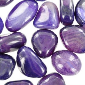 Agate Violette - Pierre Roulée - 2 à 4 cm - Pierres Naturelles Polies - Lithothérapie - 1 Unité