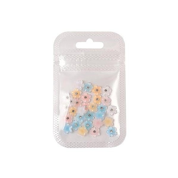 Generic Breloques à ongles en forme de fleur 3D - Décoration pour ongles - Couleurs mélangées