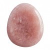 Lovionus89 Pierre de quartz fraise pour le pouce et le pouce en forme de goutte deau Chakra Reiki Pierre de guérison pour la