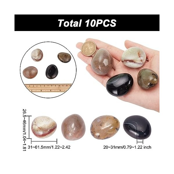 arricraft Pierre DAgate Sardonyx Naturelle 200g, Pierre Gemme Naturelle Pierre de Paume Pouce Pierre DInquiétude Pierre Dég