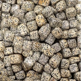 Jaspe Dalmatien Pierre Roulée Cubique de 2 à 3 cm, 1 Unité