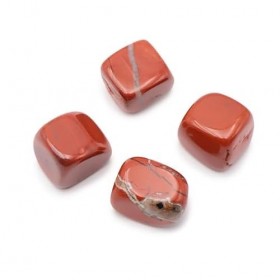 Jaspe Rouge Pierre Roulée Cubique de 2 à 3 cm, 1 Unité