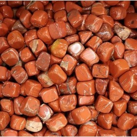 Jaspe Rouge Pierre Roulée Cubique de 2 à 3 cm, 1 Unité