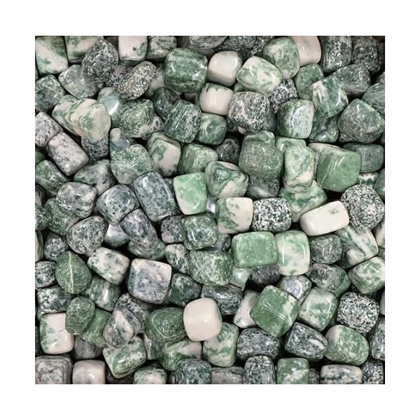 Agate Arbre Pierre Roulée Cubique de 2 à 3 cm, 1 Unité