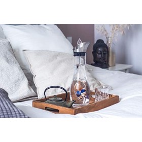 VitaJuwel Carafe Era AYURVEDA Opale laiteuse – Améthyste - Lapis lazuli – Grenat - Cornaline – Calcite orange - Cristal de r