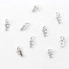 10/26 PCS Diamants Perlé Alliage Pendentif 26 Alphabet Anglais Lettre Anneaux De Reconstitution Métal Nail Art Strass Charmes