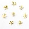 10/26 PCS Diamants Perlé Alliage Pendentif 26 Alphabet Anglais Lettre Anneaux De Reconstitution Métal Nail Art Strass Charmes