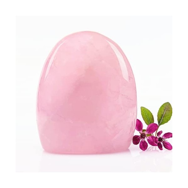 Eusice - Quartz Rose Grosse pierre, forme libre, 100% naturelle et artisanale, pierre haute qualité, pierre du thérapeute, pi