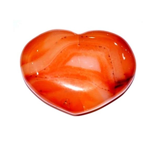 Coeur de cornaline de qualité AA+ pièce de 6 cm pierre de soin