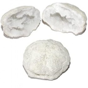 Géode entiere de Cristal - La pièce de10 cm ENVIRON- Cristal de Roche Pierres et Cristaux Naturelle,Pierre Brute Décorative p