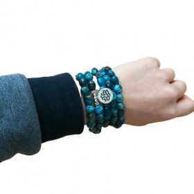 Bracelet Mala " fluidité des energies" en Apatite