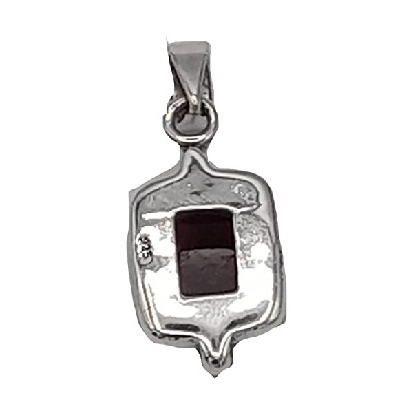 Pendentif"Vitalité" en grenat sur Argent 925 Classique Rouge Grenat Pendentif Simple Créatif Style Antique Vieux Lotus Ethniq