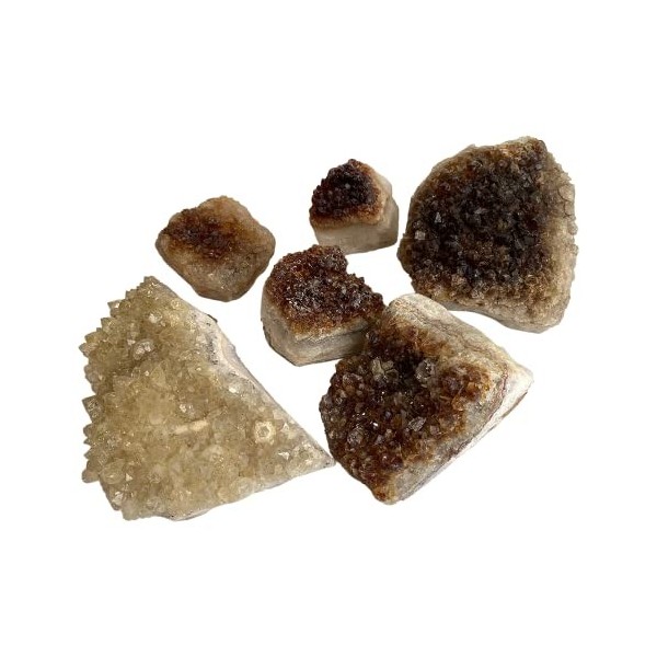 VIE Citrine grappe daméthyste traitée thermiquement , Paquet de 1 kg, Naturel, Taille Unique