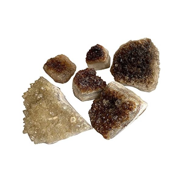 VIE Citrine grappe daméthyste traitée thermiquement , Paquet de 1 kg, Naturel, Taille Unique