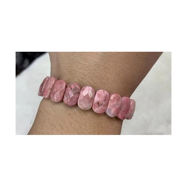 Bracelet plat en Rhodonite