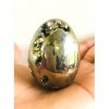 Crystalmiracle Oeuf ovale en pyrite dorée naturelle Pierre précieuse polie Fools Crystal Healing Reiki feng Shui Gift Wellne