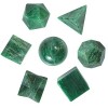 Crocon Ensemble de géométrie de Cristal de Solides platoniques de Jade Vert 7 pièces, Solides platoniques Pierres géométrique