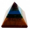 Purpledip Seven Chakra Natural Pyramid: Energy Field of Amethyst, Lapis Lazuli, Green Aventurine, Camel Color Agate, Jasper R