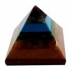 Purpledip Seven Chakra Natural Pyramid: Energy Field of Amethyst, Lapis Lazuli, Green Aventurine, Camel Color Agate, Jasper R