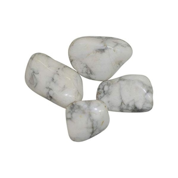 Howlite Roulée de 2 à 3 cm, Pierre naturelle Lithothérapie, 1 Unité