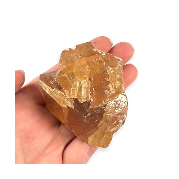 TENET - pierre brute naturelle pour cristallothérapie méditation reiki CALCITE MIEL – CITRIN 