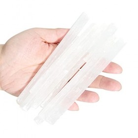 200 g de Baguettes en Sélénite, 15 à 16 cm de Sélénite Pierre, Pierres Thérapeutiques, pierre dinquiétude, 100% naturelle, t