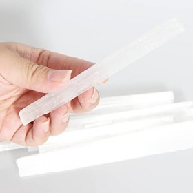 200 g de Baguettes en Sélénite, 15 à 16 cm de Sélénite Pierre, Pierres Thérapeutiques, pierre dinquiétude, 100% naturelle, t