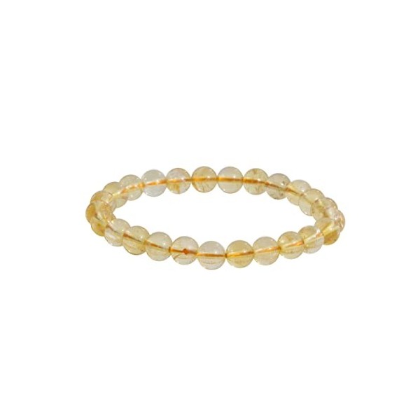 Garaulion Bracelet Pierre Naturelle | Perles 8mm | Spécialiste de bracelets en pierre depuis 2017 | E-book gratuit Citrine 